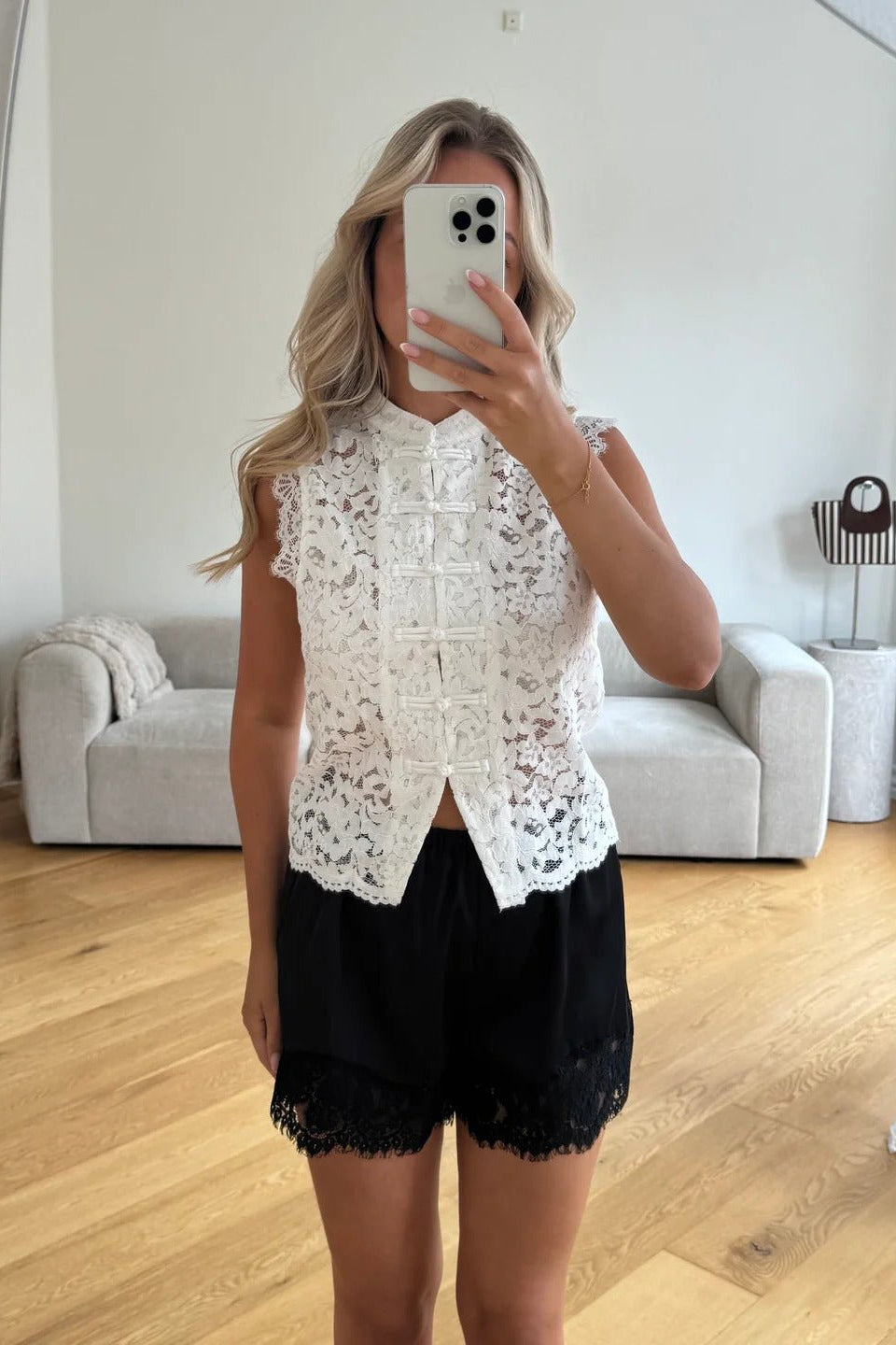 ZEYA - Helen Mandarin Lace Top