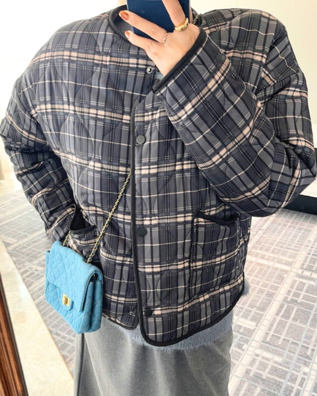 ZEYA - Jessica Plaid Padded Jacket