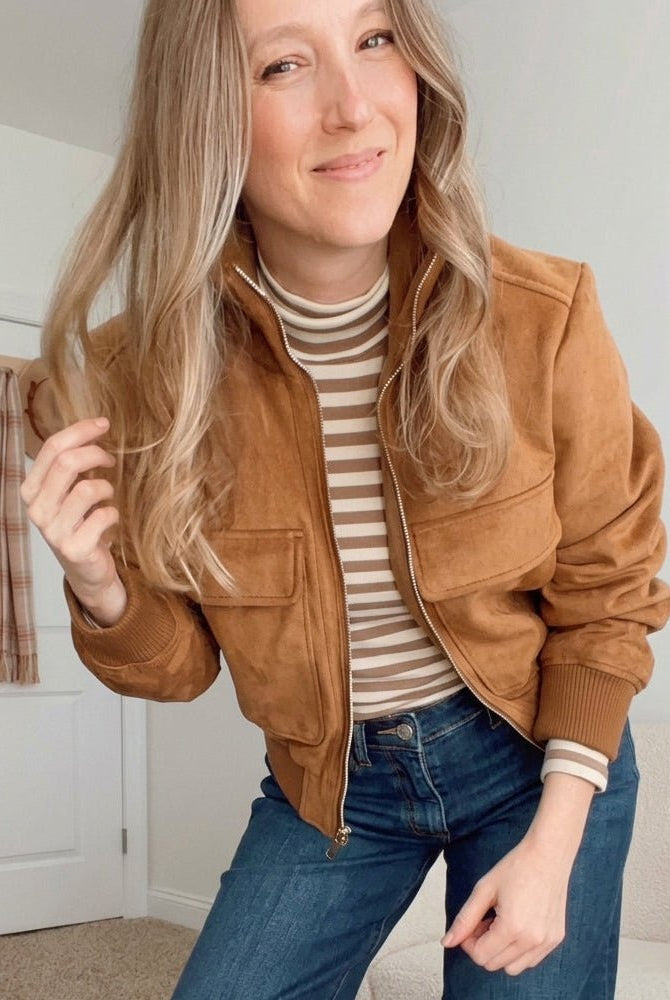 ZEYA - Joanna Cropped Bomber Jacket