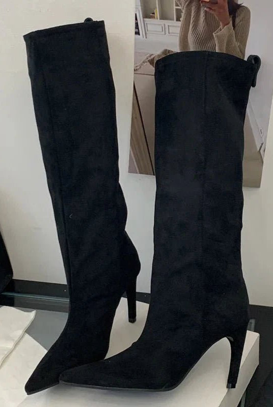 ZEYA - Kendra Suede Knee High Boots
