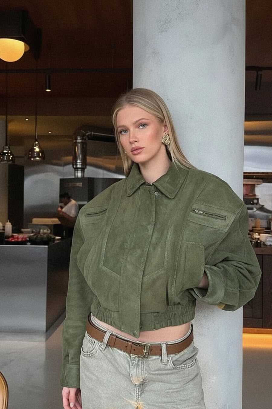ZEYA - Kesha Suede Lapel Jacket