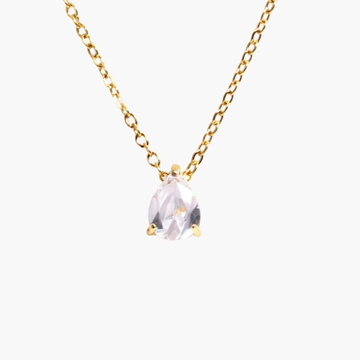 ZEYA - Lilith Necklace - Teardrop Pendant with Birthstone Zirconia Stones for Women