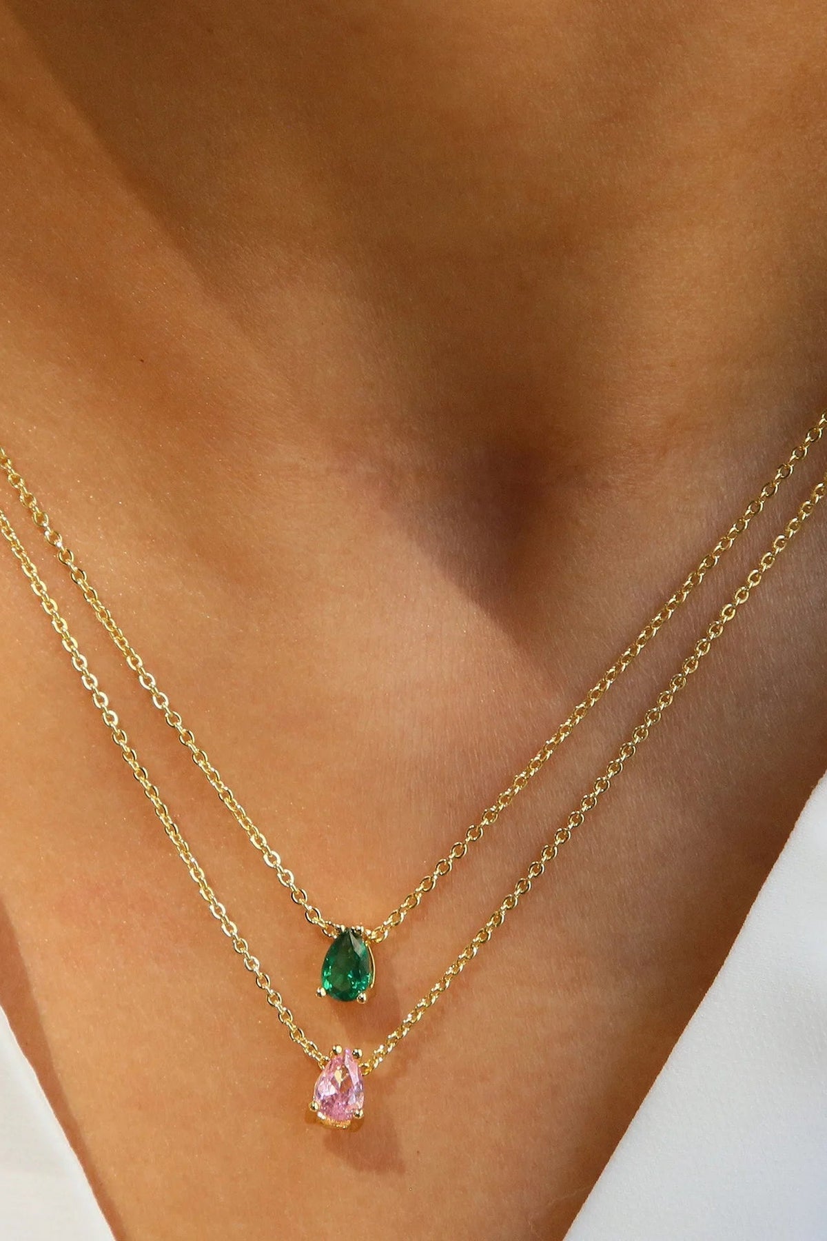 ZEYA - Lilith Teardrop Birthstone Necklace