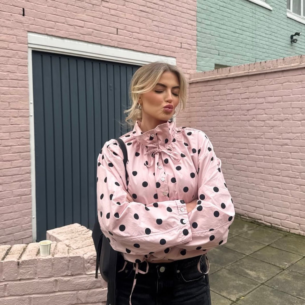 ZEYA - Linda Drawstring Polka Dot Jacket