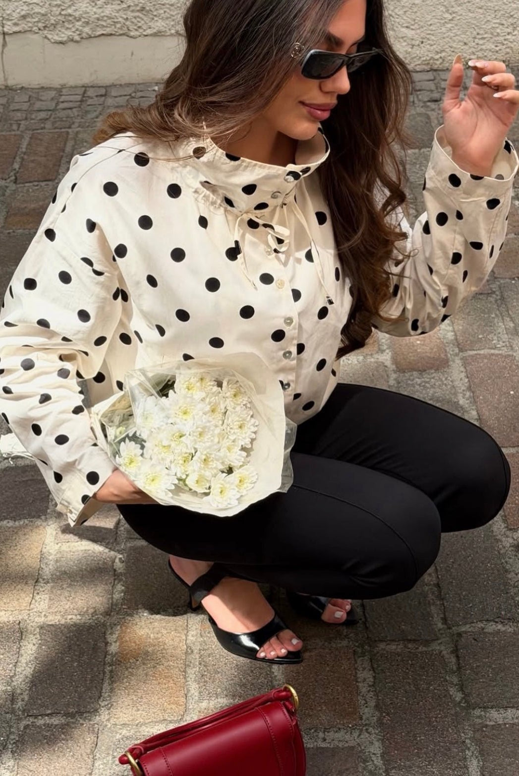 ZEYA - Linda Drawstring Polka Dot Jacket