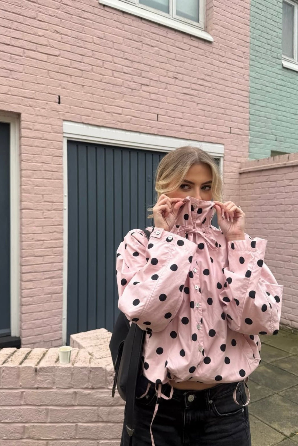 ZEYA - Linda Drawstring Polka Dot Jacket