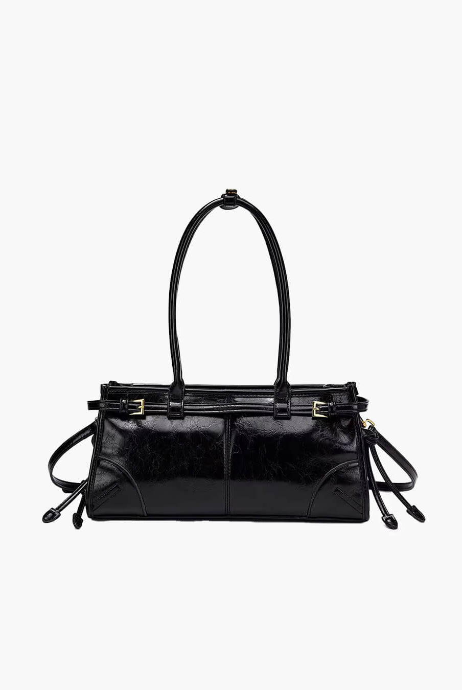 ZEYA - Lorena Leather Shoulder Bag with Belt Detail