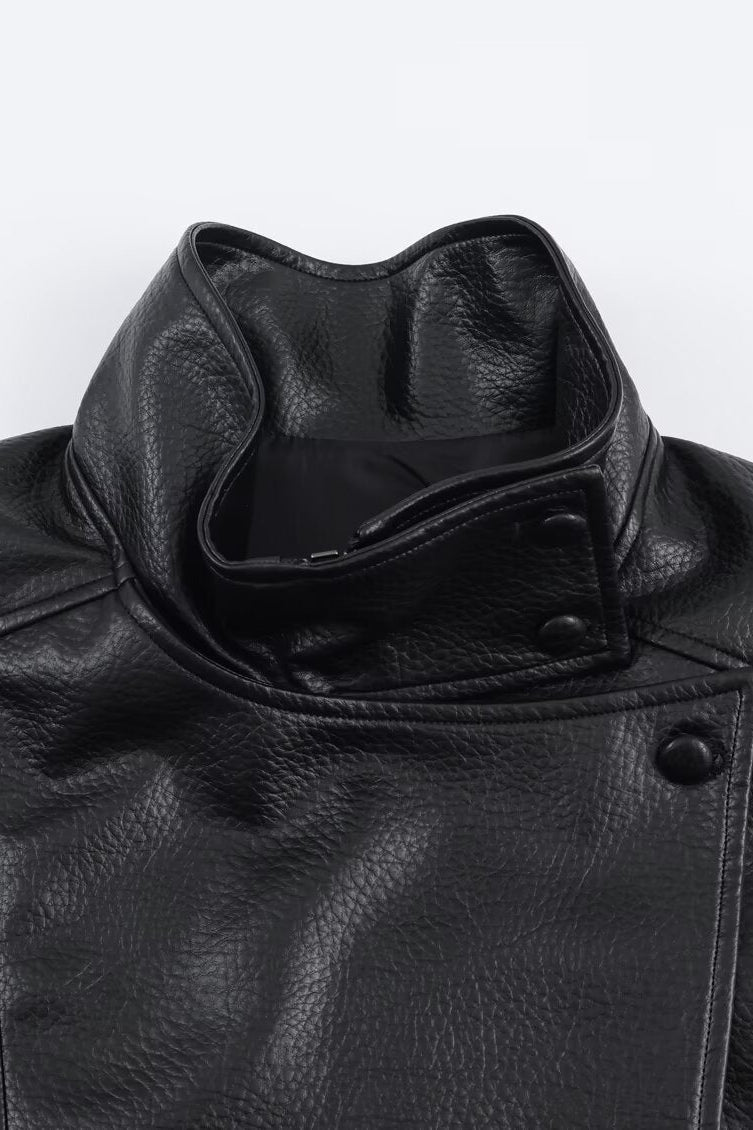 ZEYA - Lucille Asymmetrical Leather Jacket