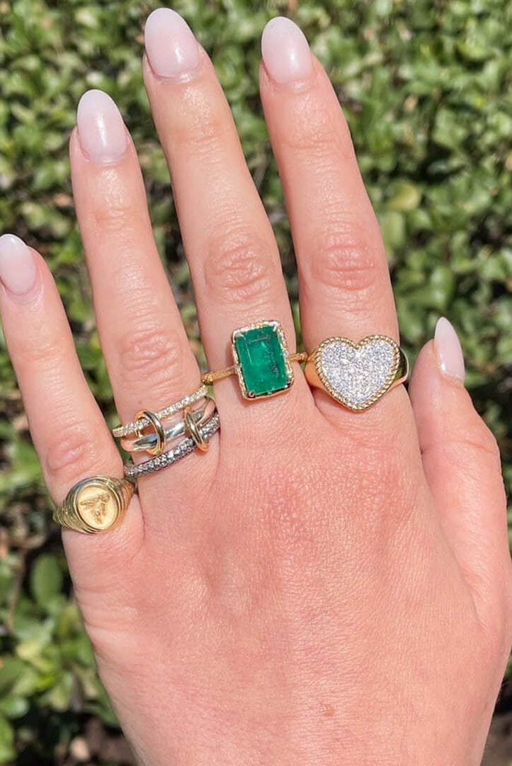 ZEYA - Lumi Zirconia Sparkle Stacked Ring