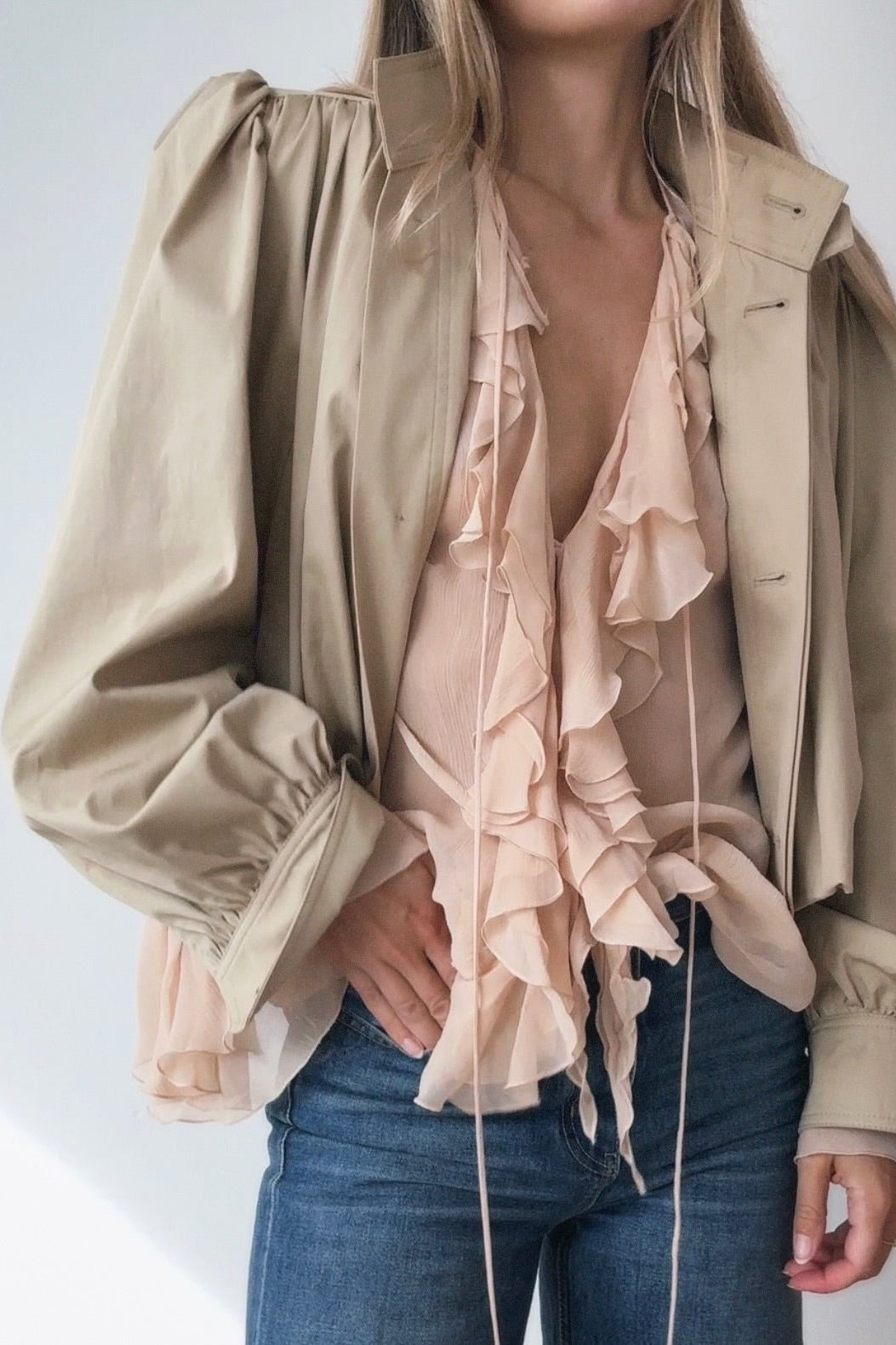 ZEYA - Margot Cropped Pleated Jacket