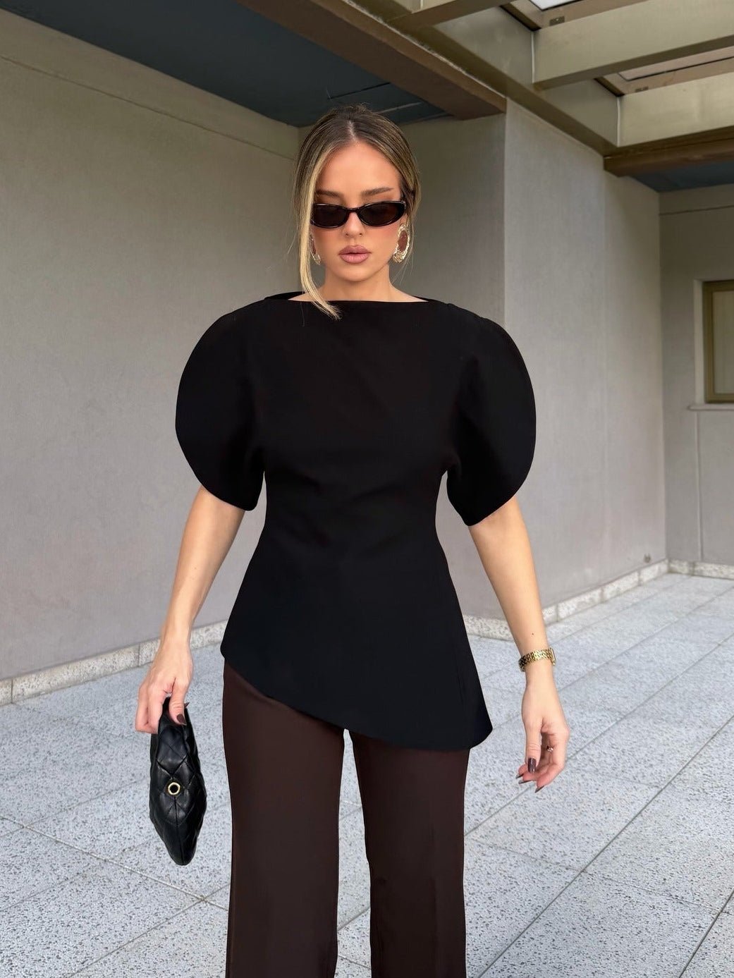 ZEYA - Margot Tricot Balloon Sleeve Top