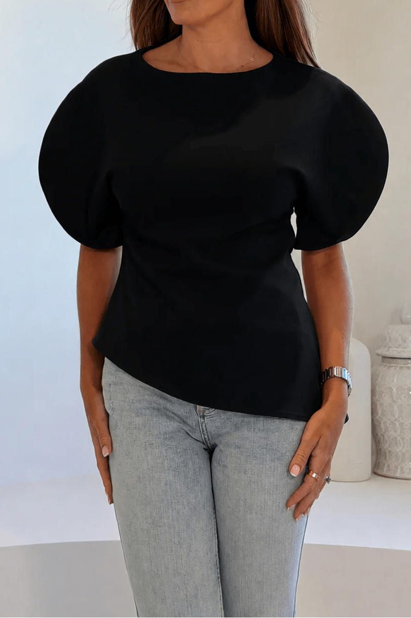 ZEYA - Margot Tricot Balloon Sleeve Top