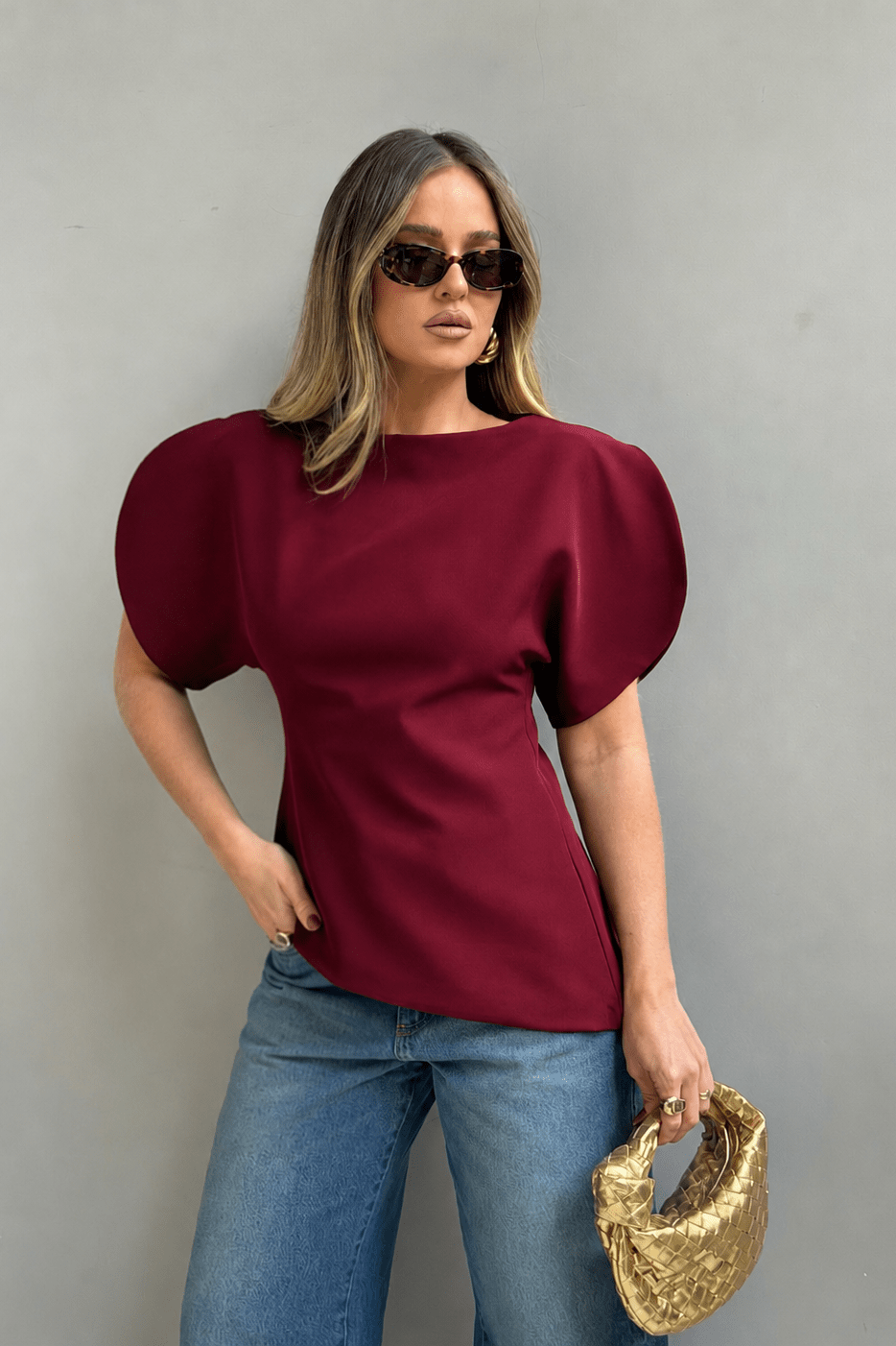 ZEYA - Margot Tricot Balloon Sleeve Top