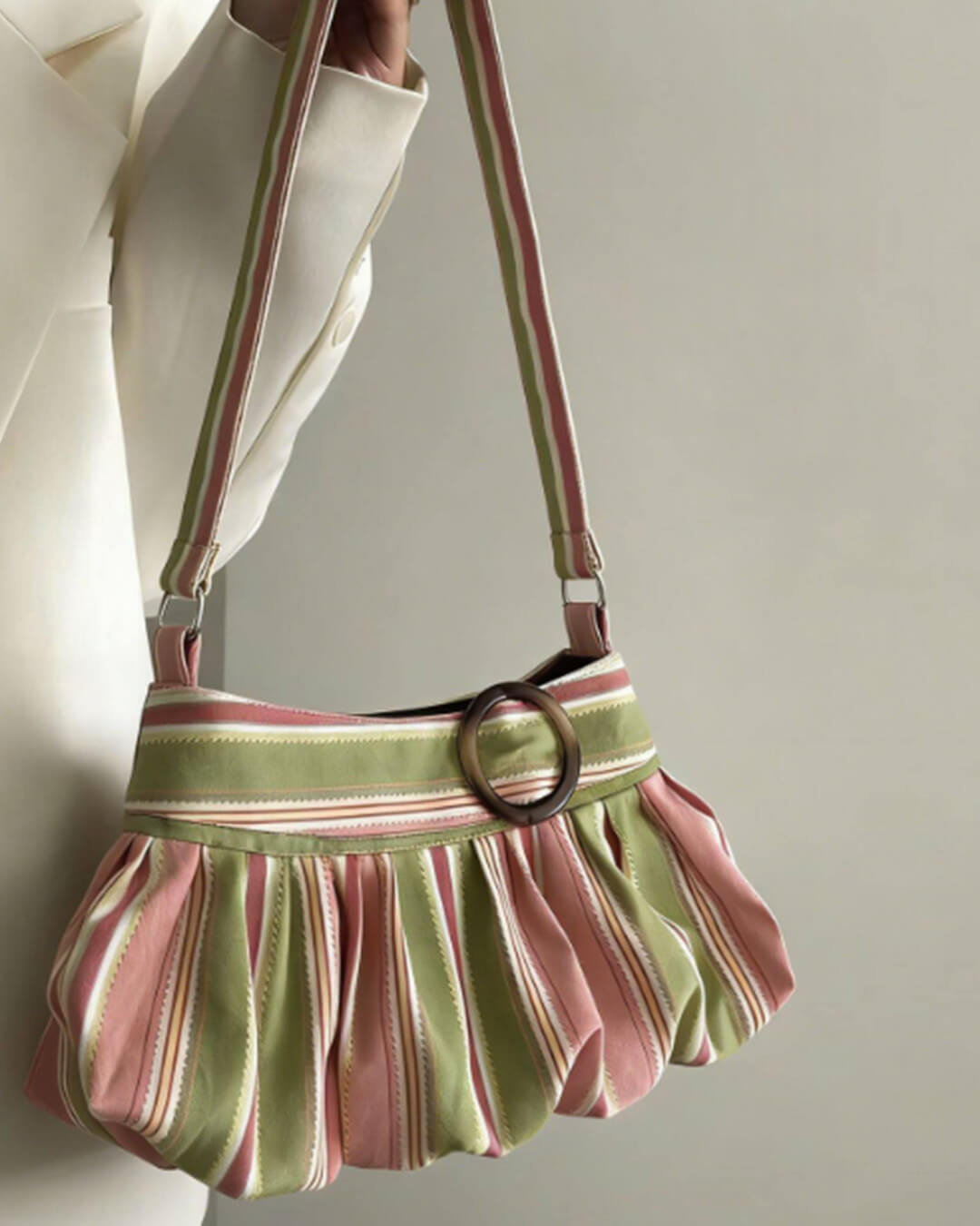 ZEYA - Maria Striped Shoulder Bag