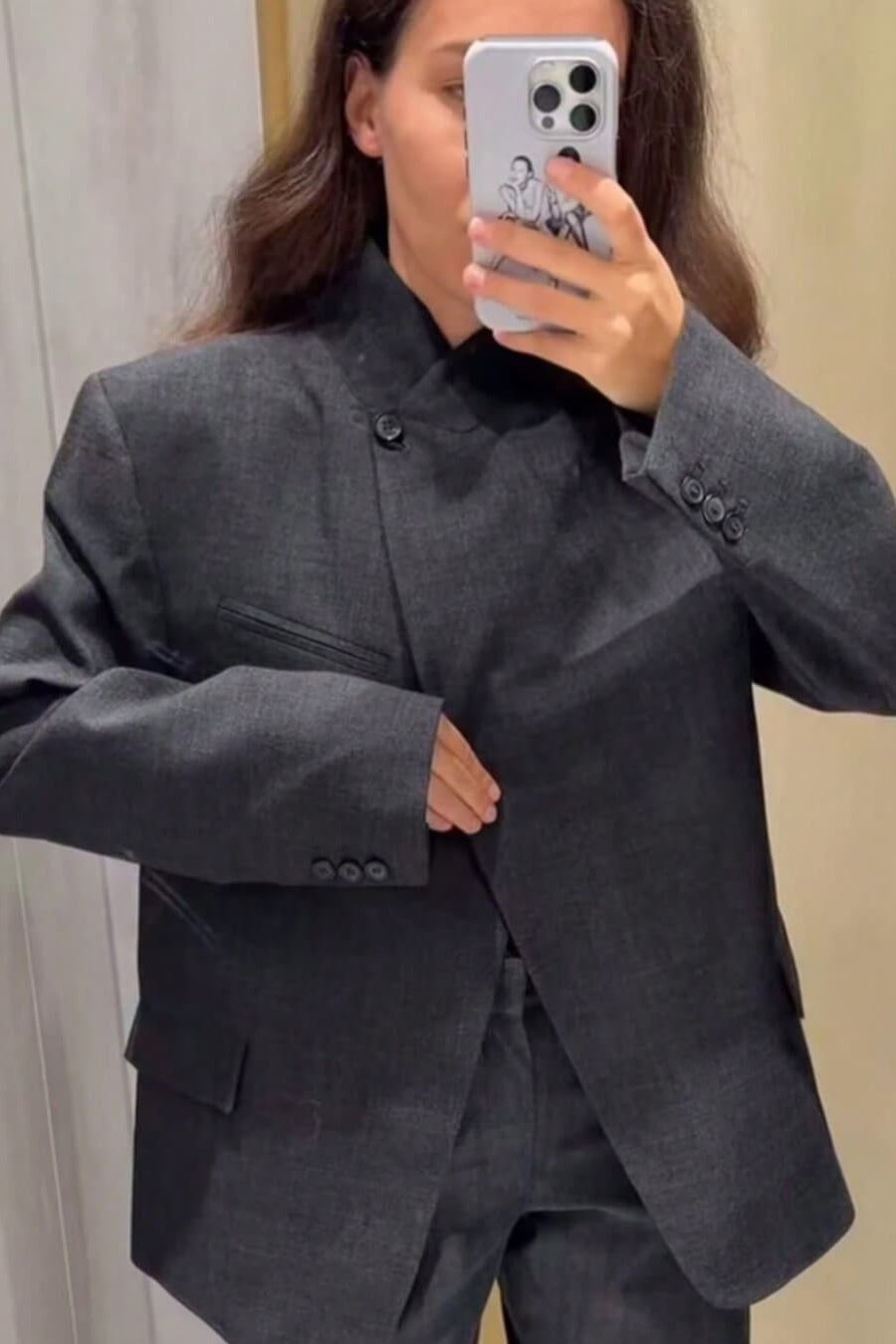 ZEYA - Melanie Plaid Stand Collar Blazer