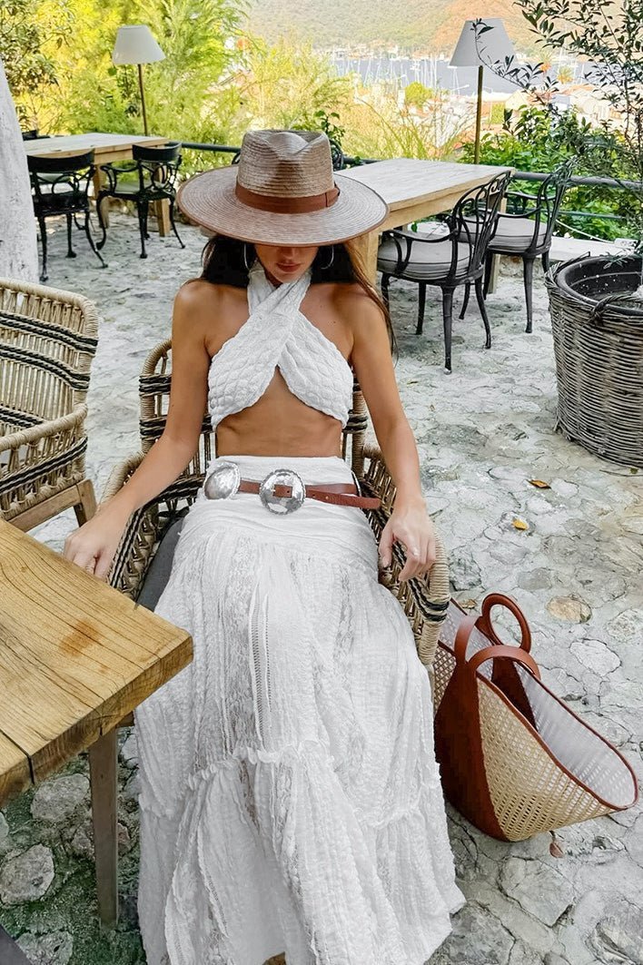 ZEYA - Melissa Lace Tiered Maxi Skirt