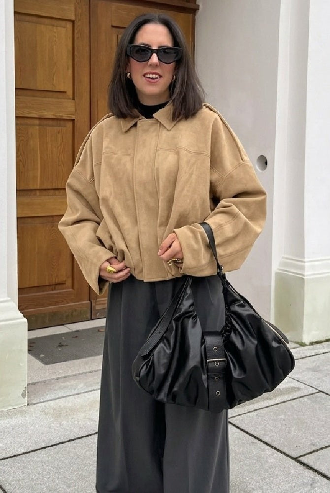 ZEYA - Mia Suede Oversized Zip Jacket