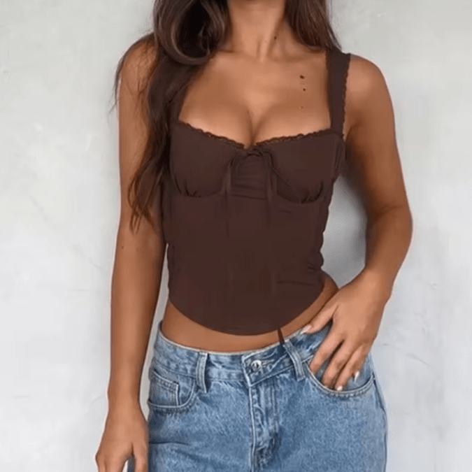 ZEYA - Mika Lace Trim Cami Top