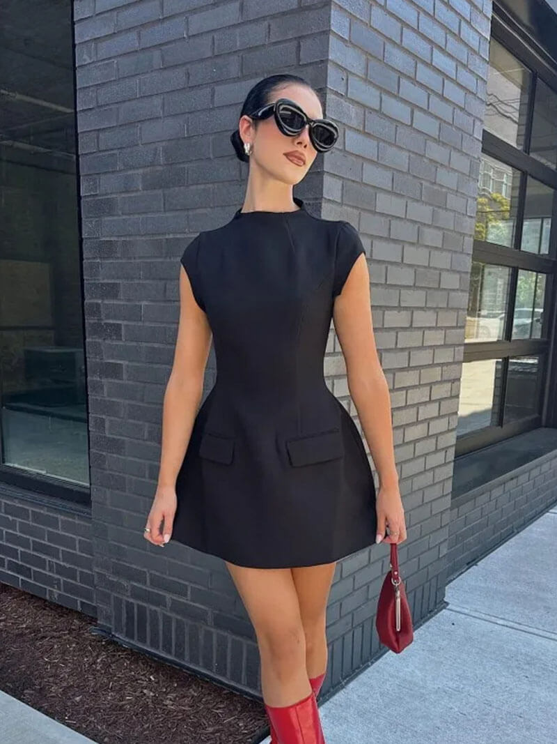 mika mini dress Mika Asymmetrical Mini Dress