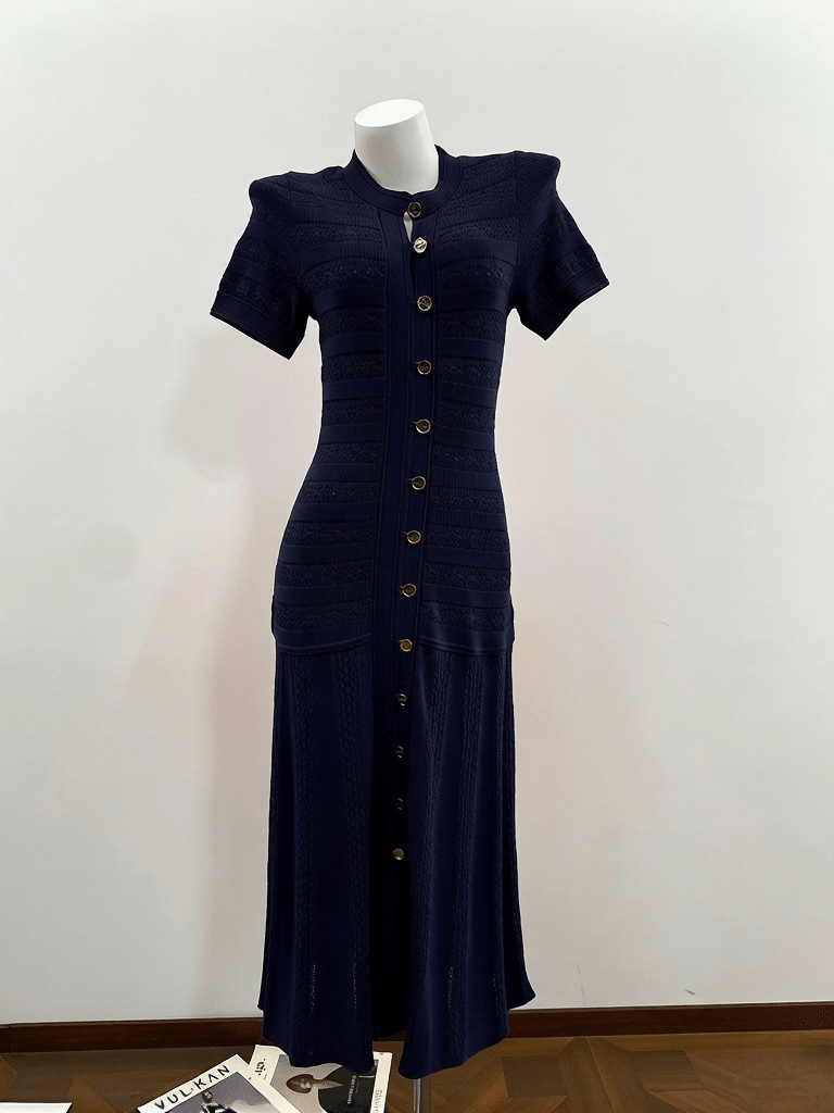 ZEYA - Milena Ribbed Knit Midi Dress