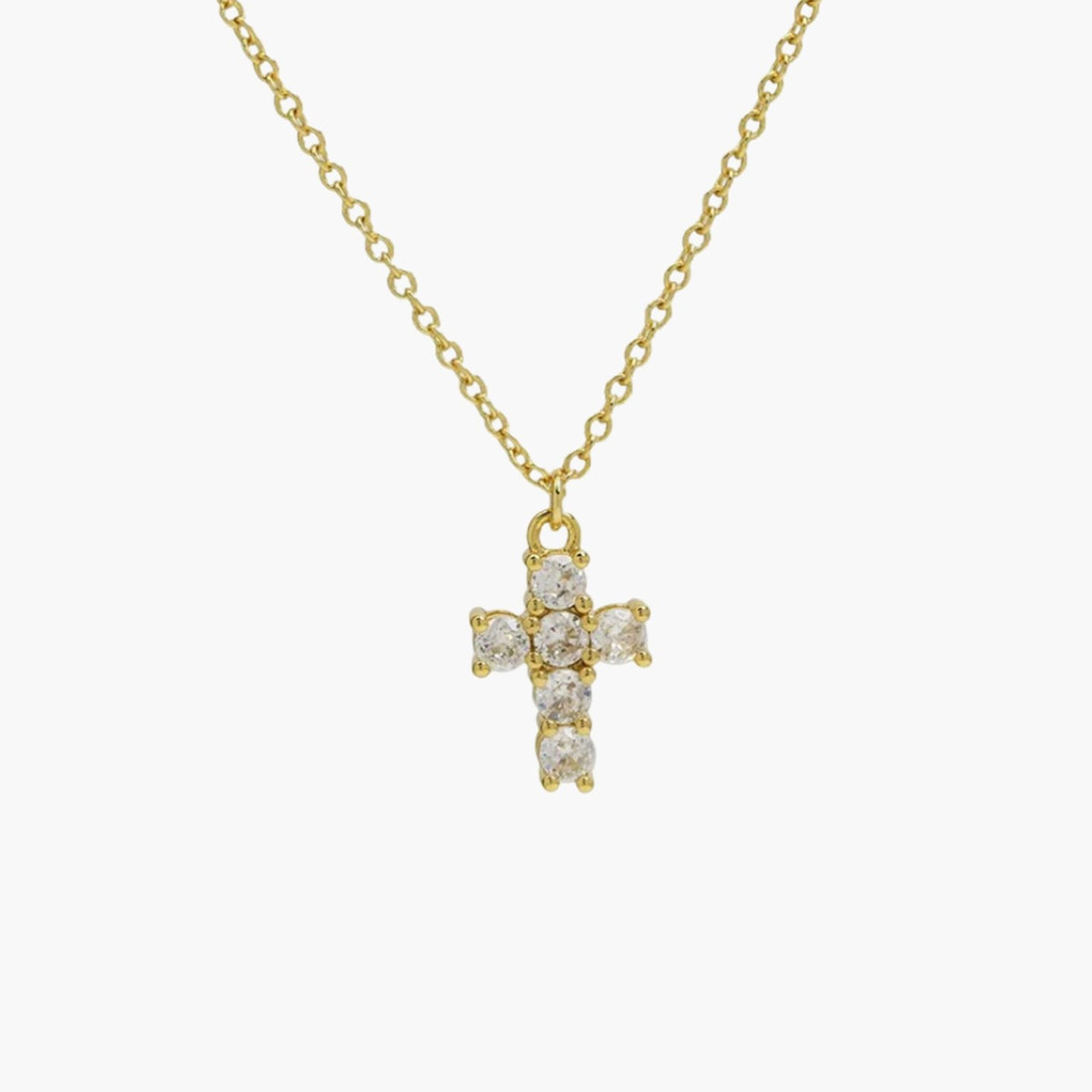 ZEYA - Miya Birthstone Necklace - Elegant Cross Pendant with Zircon for Women
