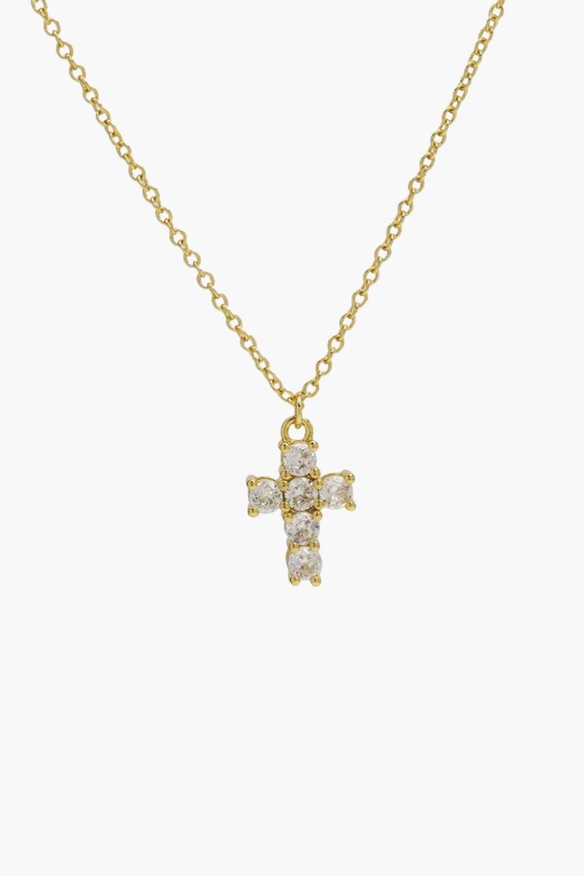 ZEYA - Miya Birthstone Necklace - Elegant Cross Pendant with Zircon for Women