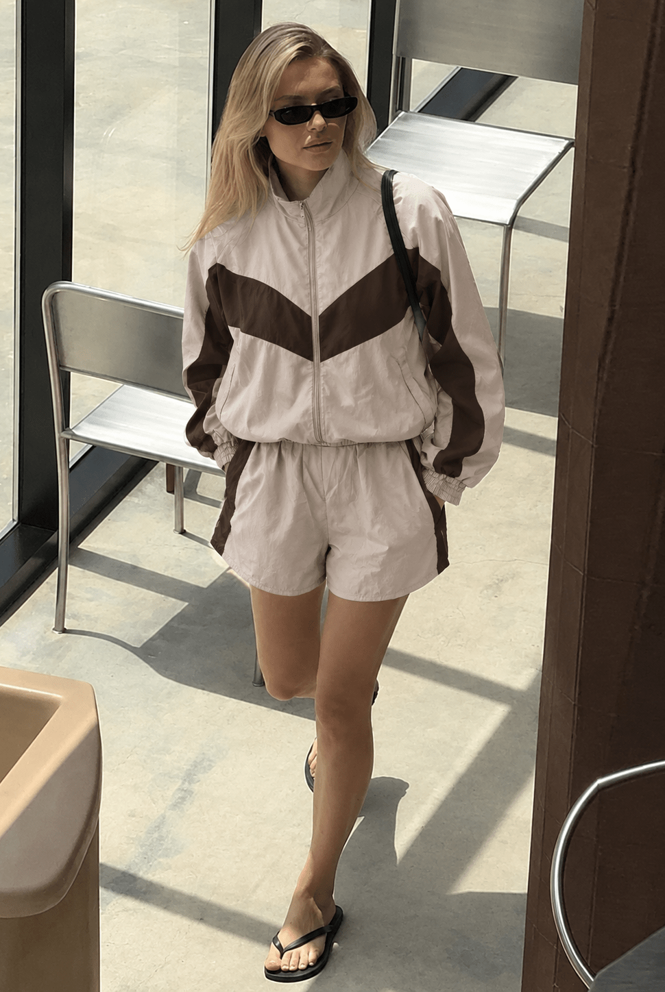 ZEYA - Nadia Colorblock Jacket and Shorts Sport Set
