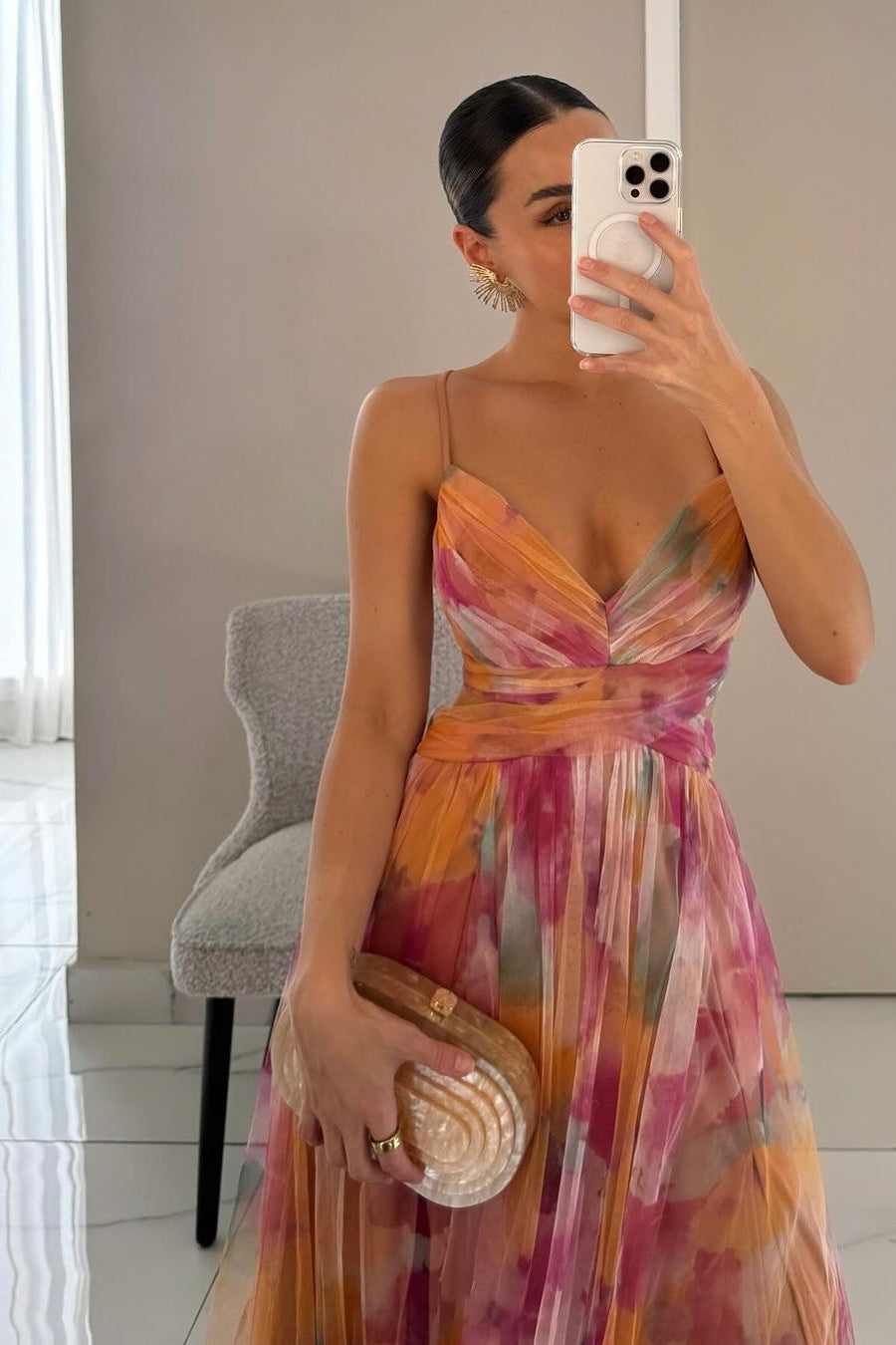 ZEYA - Naomi Floral Mesh Maxi Dress