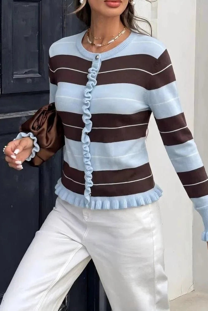 ZEYA - Nicole Striped Knit Pullover
