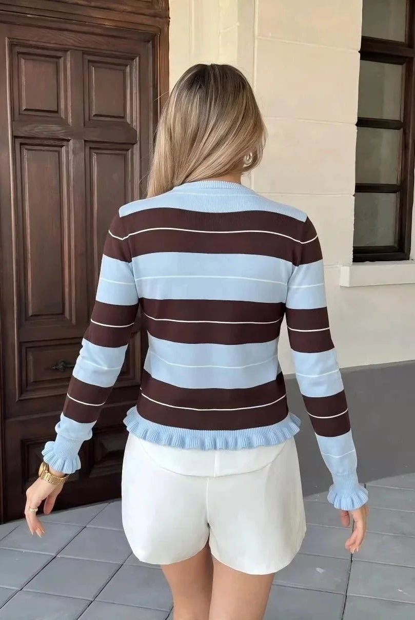 ZEYA - Nicole Striped Knit Pullover