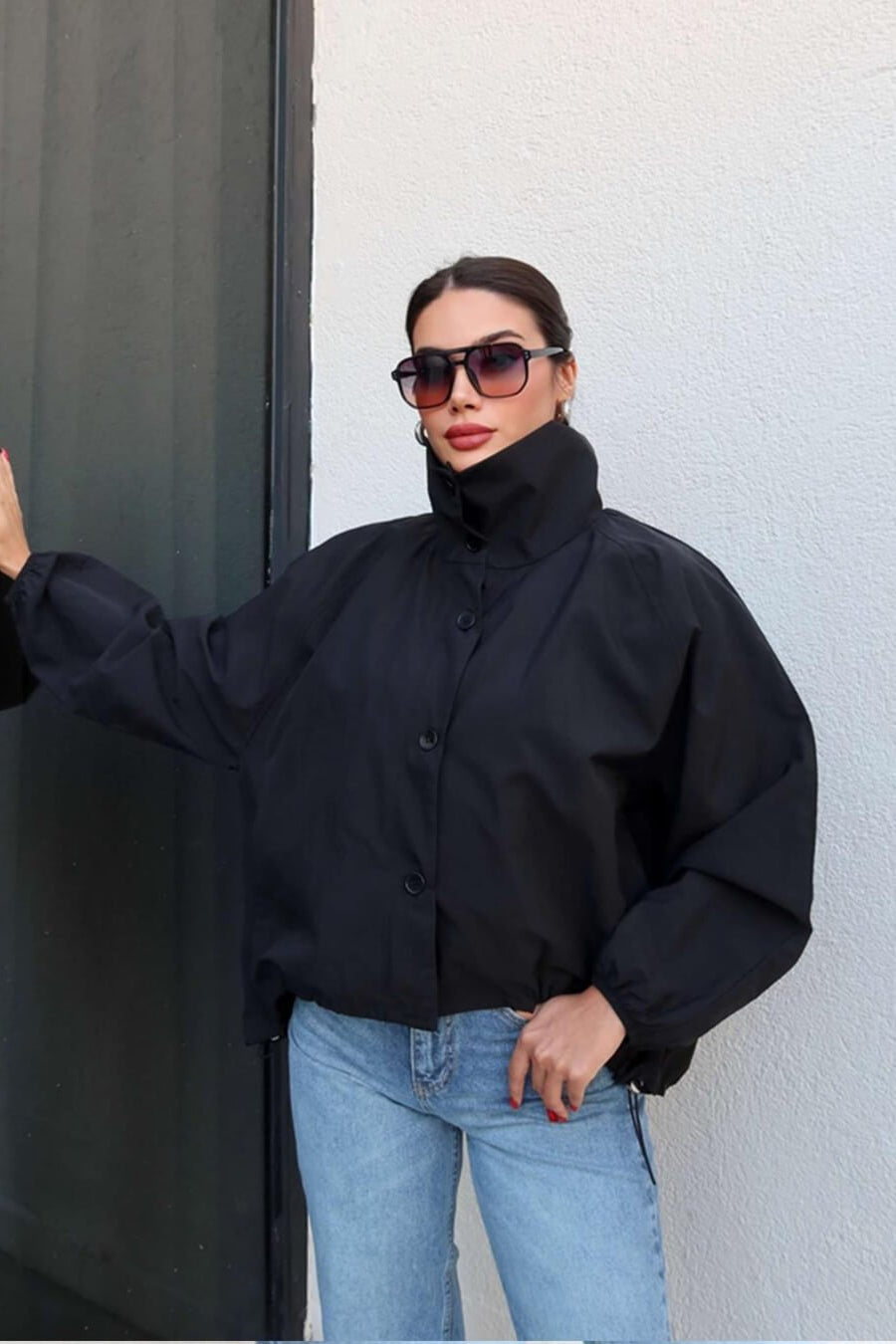 ZEYA - Polly High - Neck Bomber Jacket