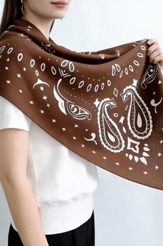 ZEYA - Reese Paisley Knitted Bandana Scarf