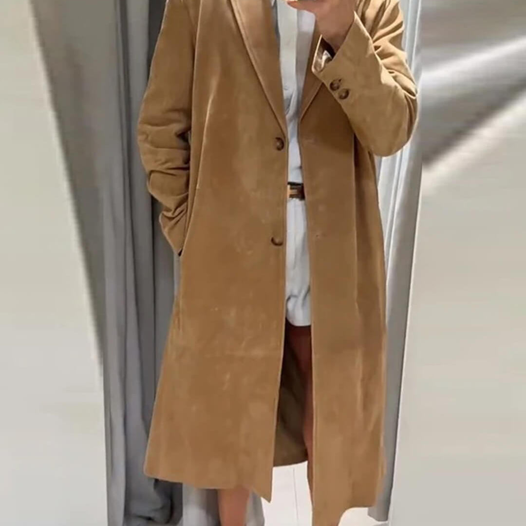 ZEYA - Sabrina Suede Trench Coat