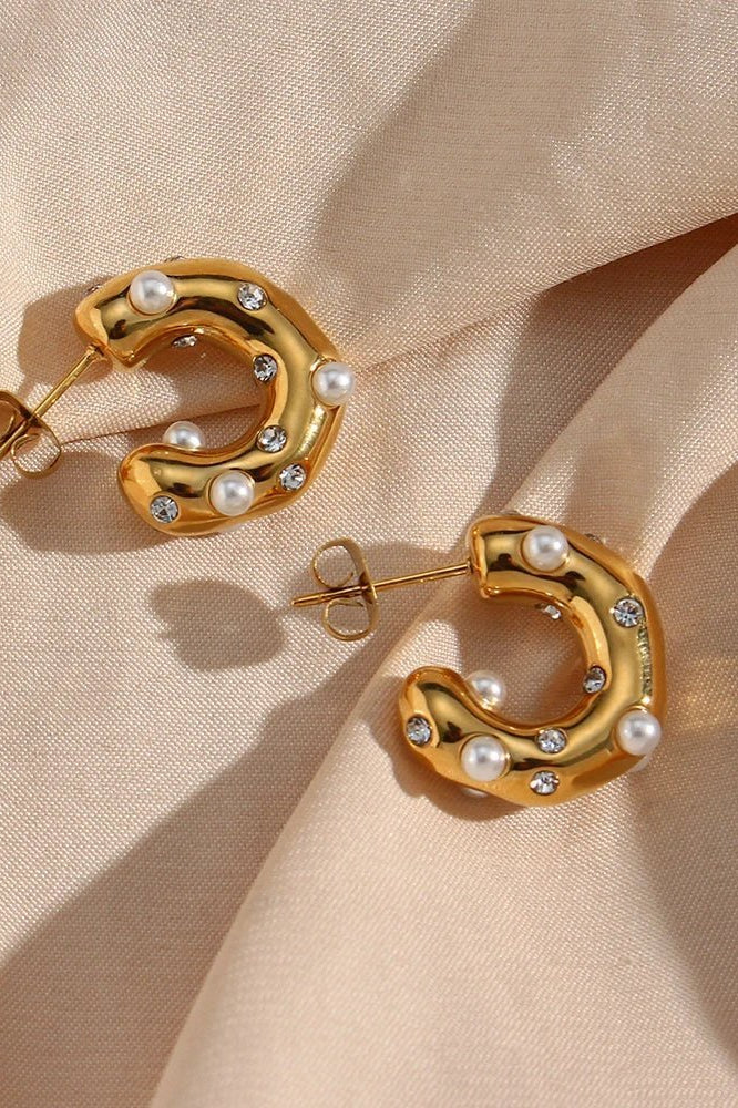 ZEYA - Samira Pearl Hoop Earrings