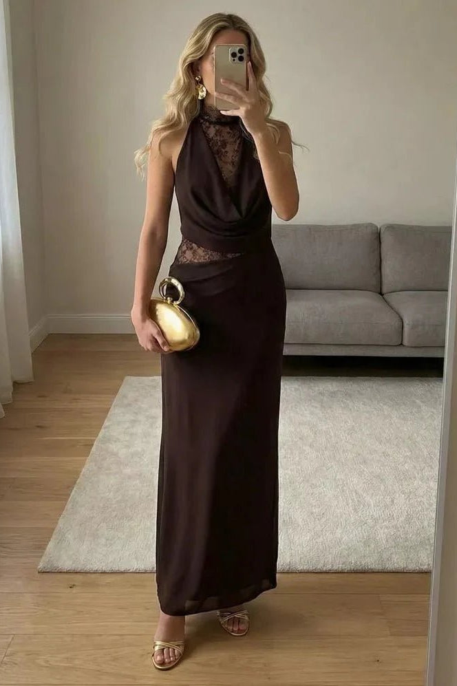 ZEYA - Sienna Halter Lace Maxi Dress