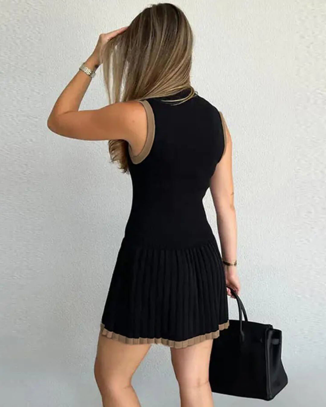 ZEYA - Sophie Drop-Waist Contrast Knit Dress