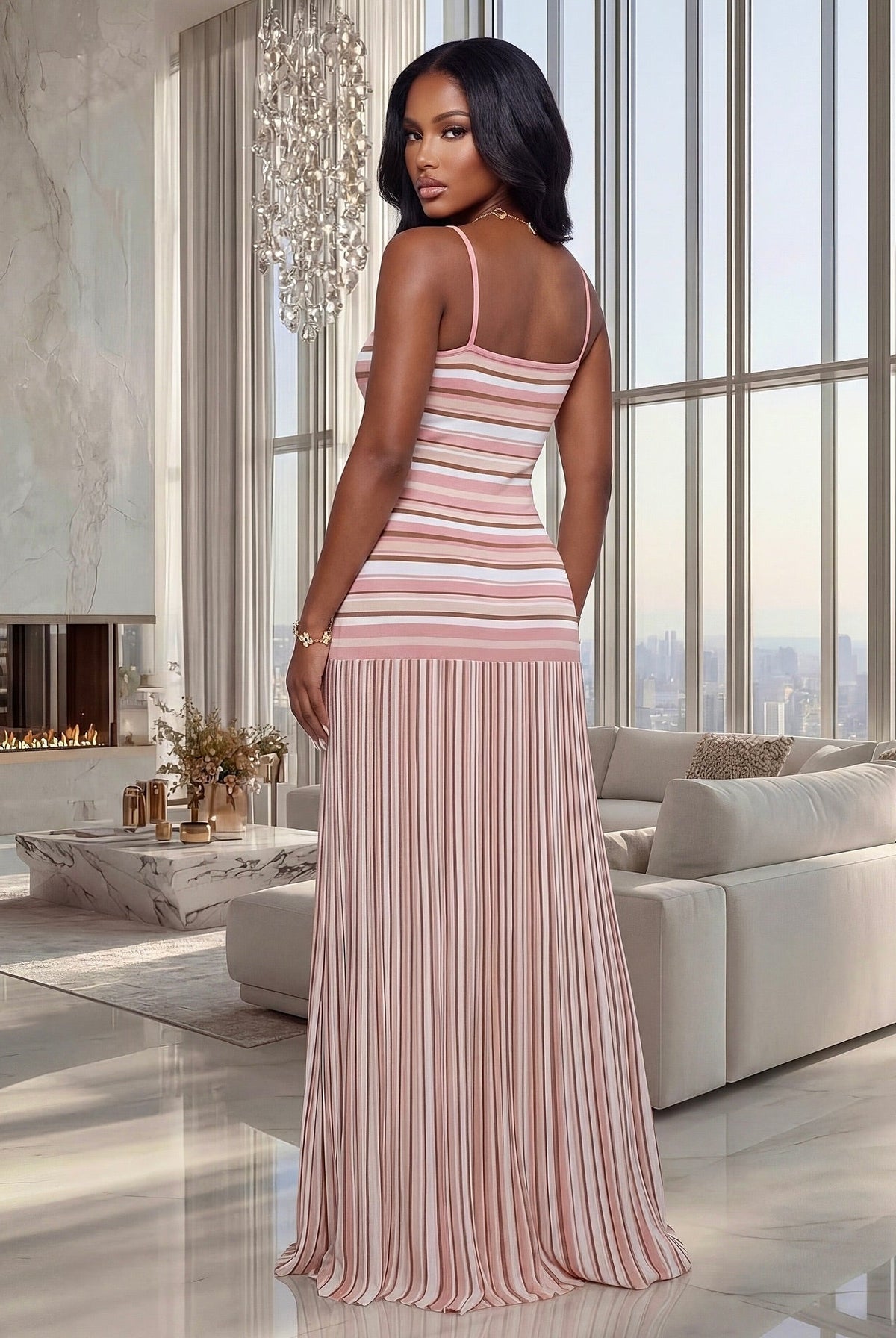ZEYA - Tessa Striped Cami Maxi Dress
