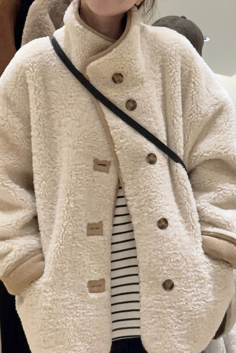 ZEYA - Tiara Stand Collar Faux Fur Coat