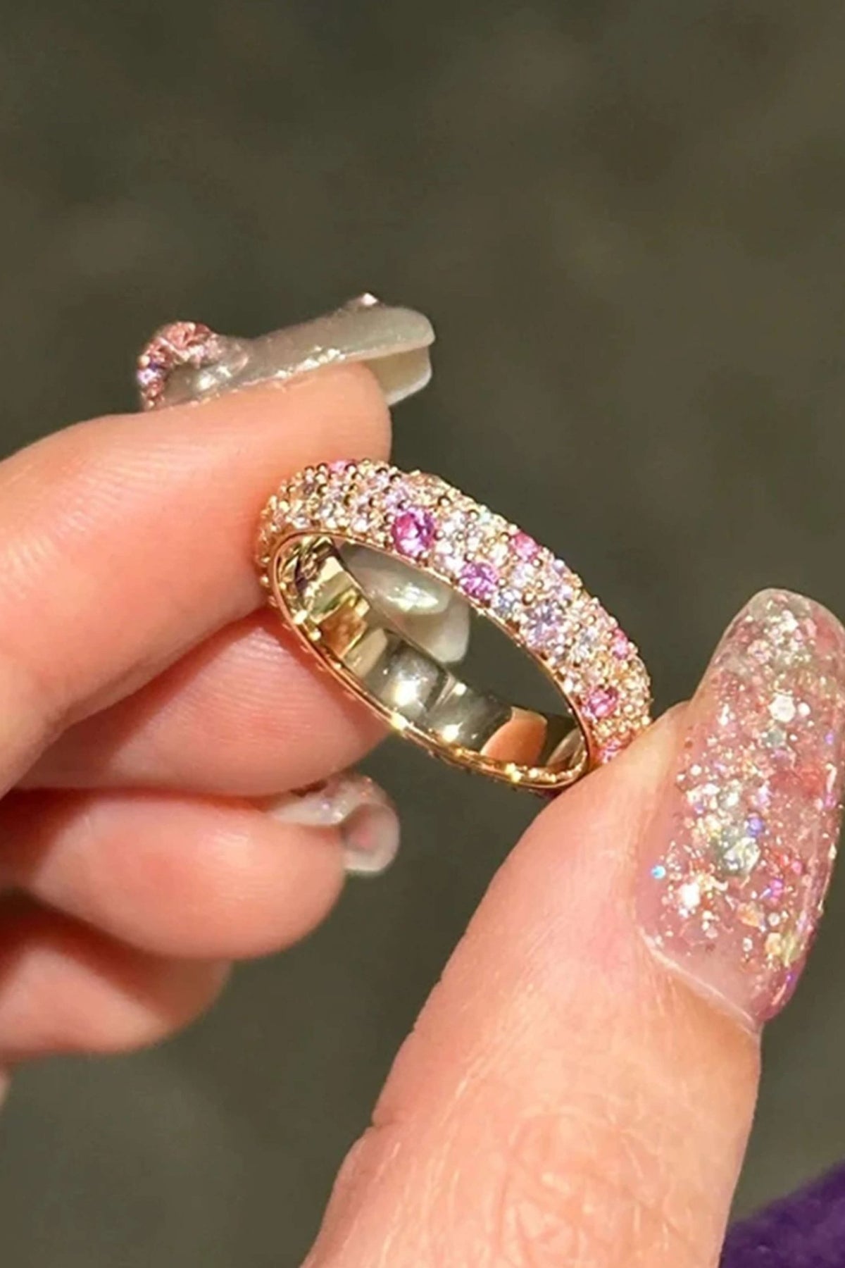 ZEYA - Valentina Gradient Rhinstone Band Ring