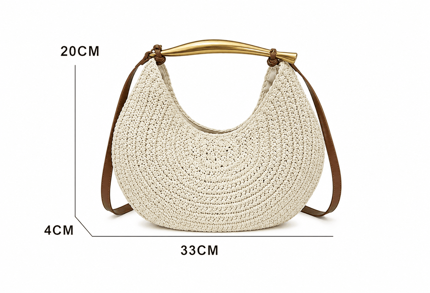 ZEYA - Valeria Sequined Straw Shoulder Bag