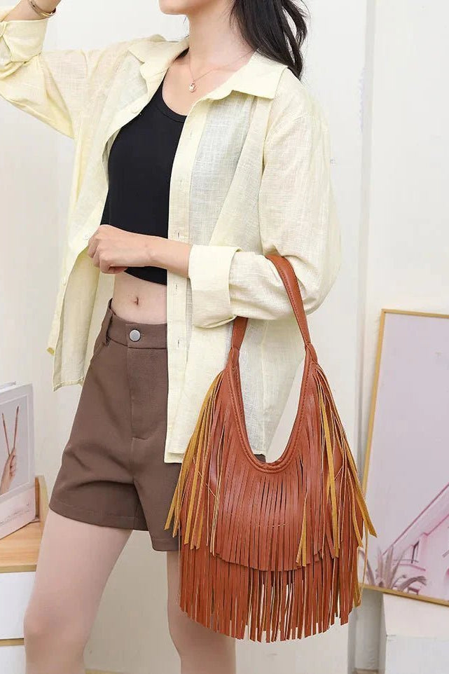 ZEYA - Valerie Tasseled Hobo Bag