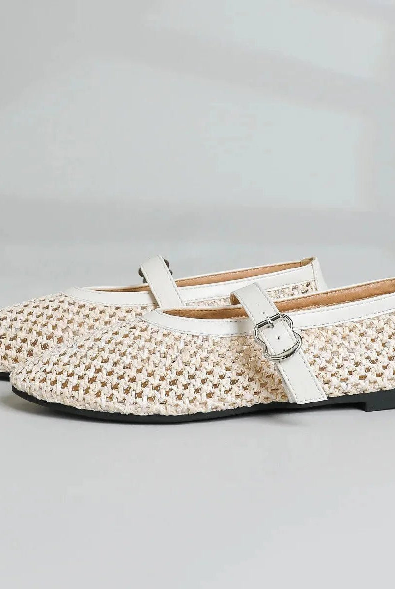 ZEYA - Veda Hollow Weave Mary Jane Flats