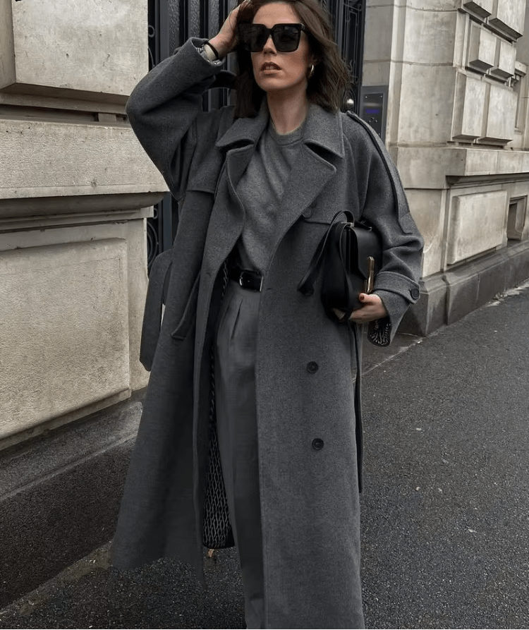 Alicia Autumn Winter Coat - Women's V-Neck Double Breasted Wool Coat for Stylish Winter Wear 11
