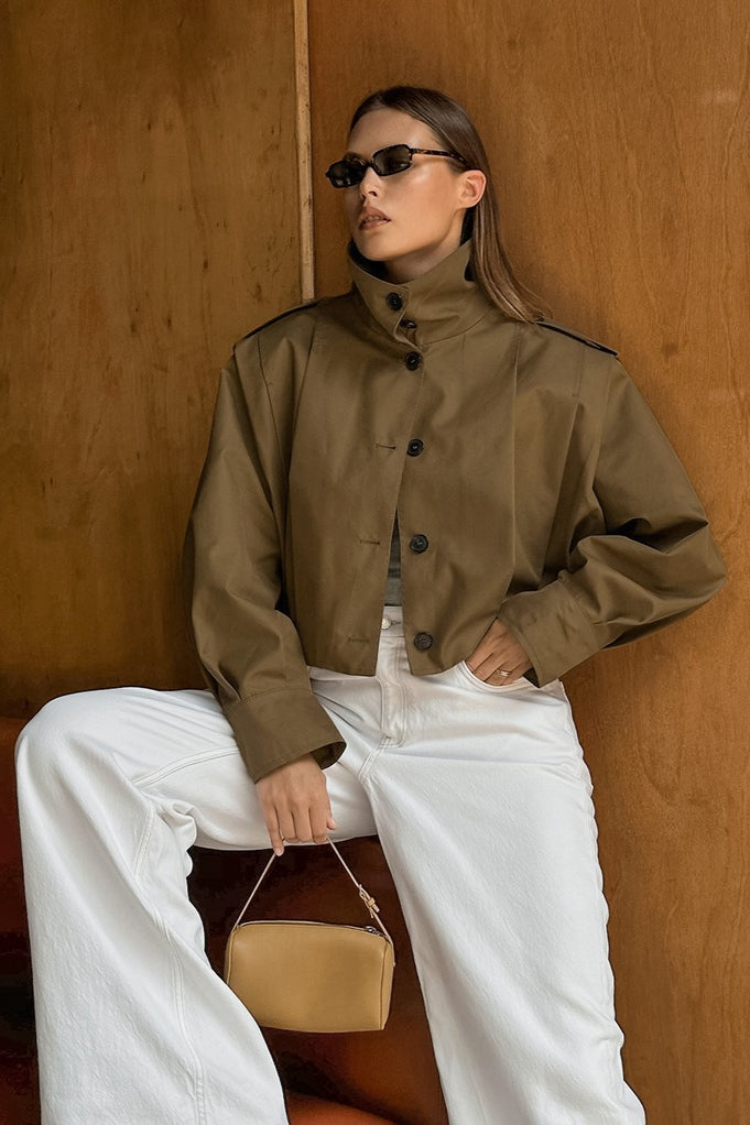 Anna chaqueta corta estilo utility