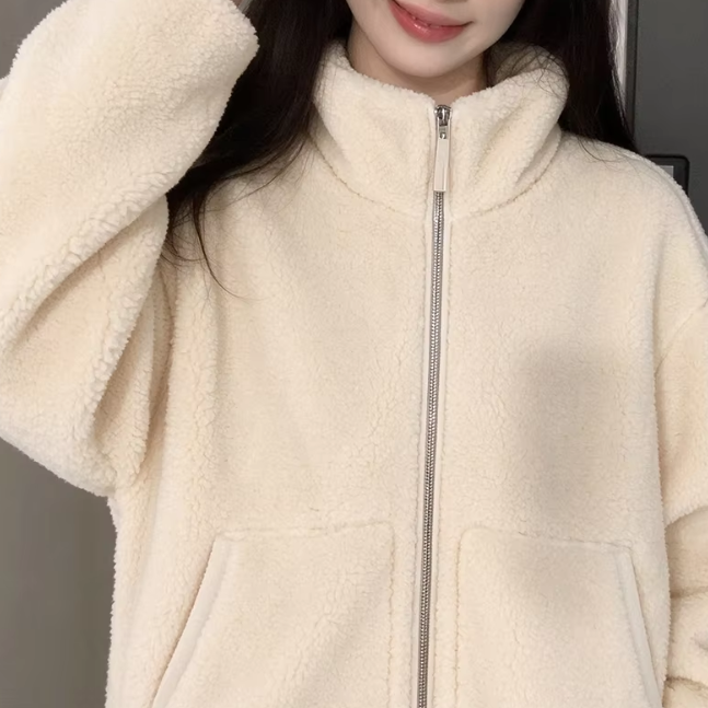 Ζακέτα Teddy με φερμουάρ Suzette