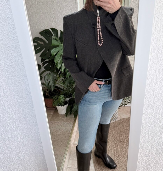 Melanie kostkované sako se stojáčkem