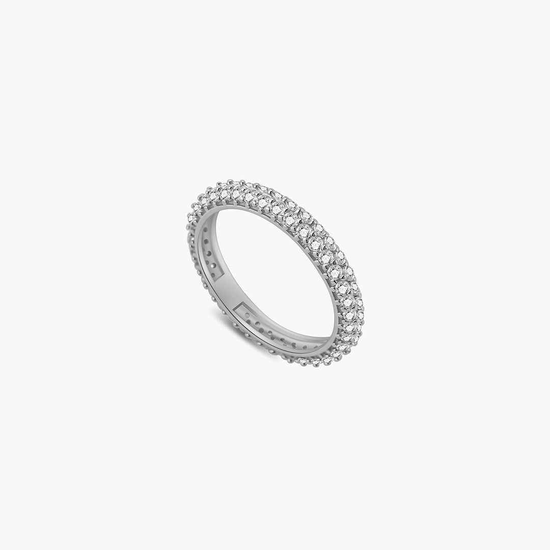 Anello Zeya Crown-Edge con strass