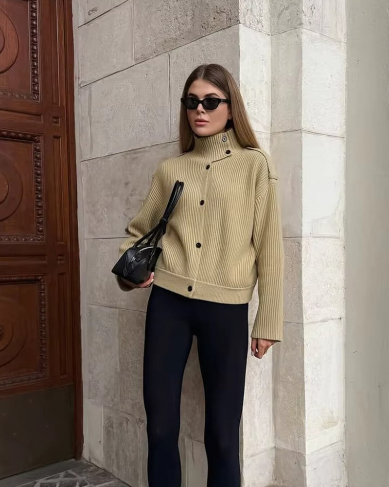 Ahiwa Ståkrage Strikket Cardigan