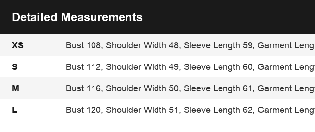 Size Guide