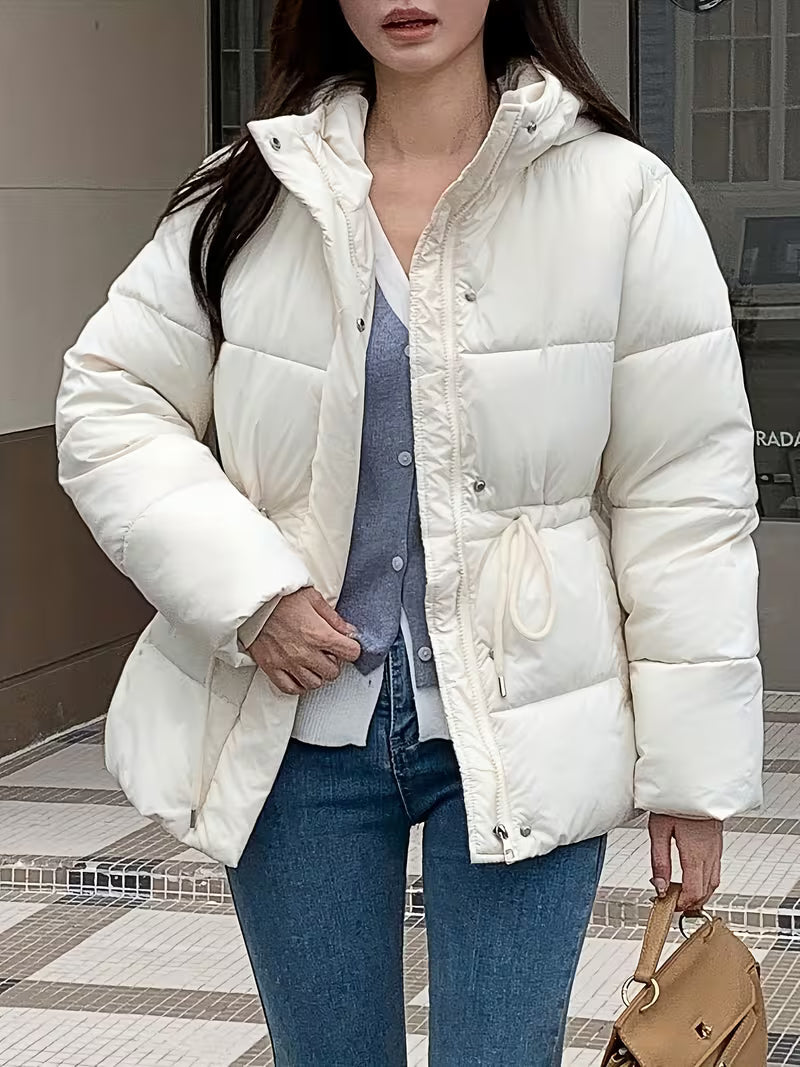 Chaqueta Carmen Oversize Acolchada con Cintura con Cordón